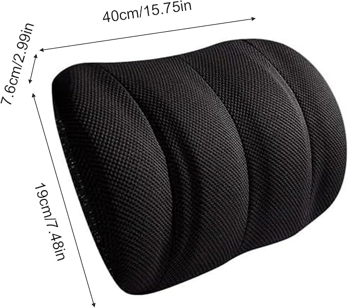 1 Piece Automotive Seat Lumbar Support Pillow for Audi Q3 2019-2025 2026, Driving Lower Back Cushion Ergonomic Orthopedic Posture Rest