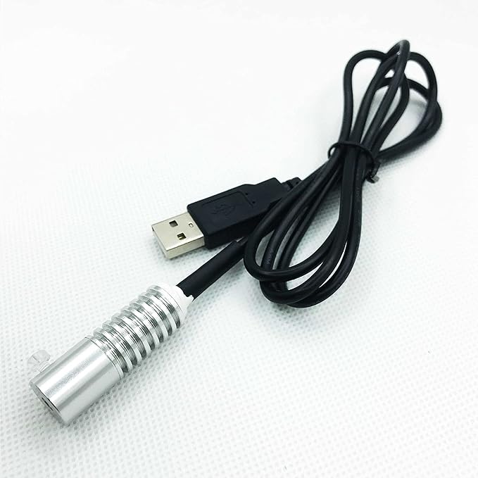 Side Glow Fiber Optic USB Light Source Illuminator Fiber lamp Light Source Guide Fiber LED Light Source 5V Fiber Small Light Source(White, 5mm)