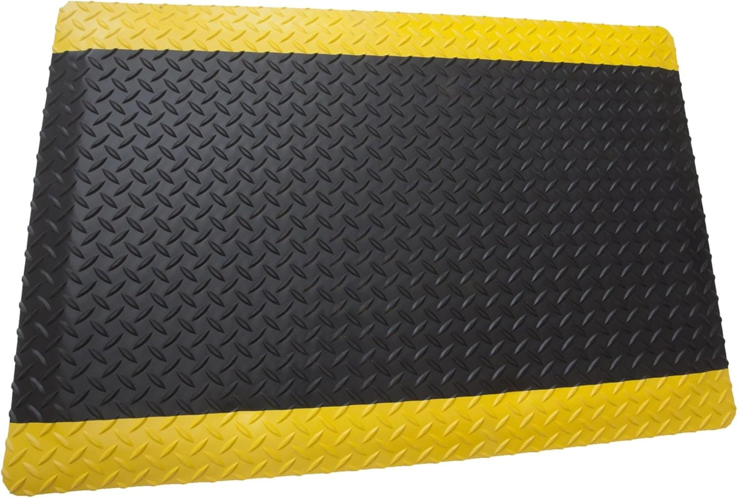 Rhino Mats, American Classic Diamond Anti-Fatigue Mats, Industrial Ergonomic Comfort Standing Mat for Work, Home, Garage, Office, Kitchen or Anywhere (Black/Yellow 9/16" Thick, 4 FT. x 5 FT.)