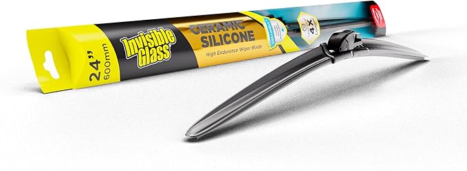 Invisible Glass CSB24 Ceramic Silicone 24" Premium All-Season Windshield Wiper Blade – Automotive Replacement Beam Blade with HydroGuard Water Repellent Coating for Quiet, Streak-Free Performance