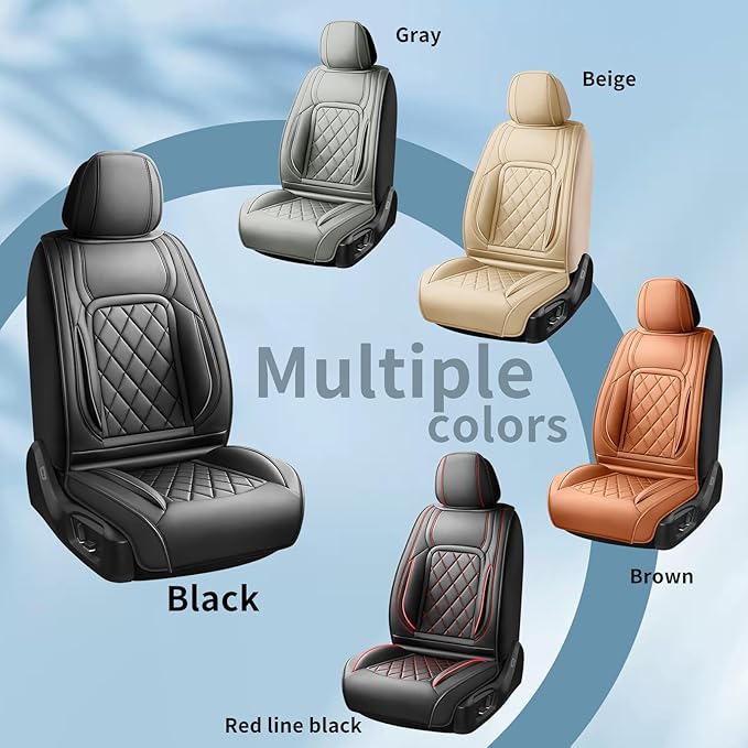 Fit HRV Car Seat Covers Compatible with Honda HRV 2016-2025 2026, Premium Leather Breathable, Wear Resistant, Airbag Compatible, All-Weather Protection & Full Coverage, Full Set Beige