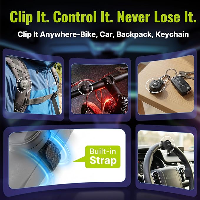 Wireless LED Lights for Car 2PCS- Button and Remote Control Interior Ambient Strobe Light, USB-C 120H 8 Colors IP65 Waterproof Rechargeable Underglow Light for Cars, Trucks, eBike, Motorcycle