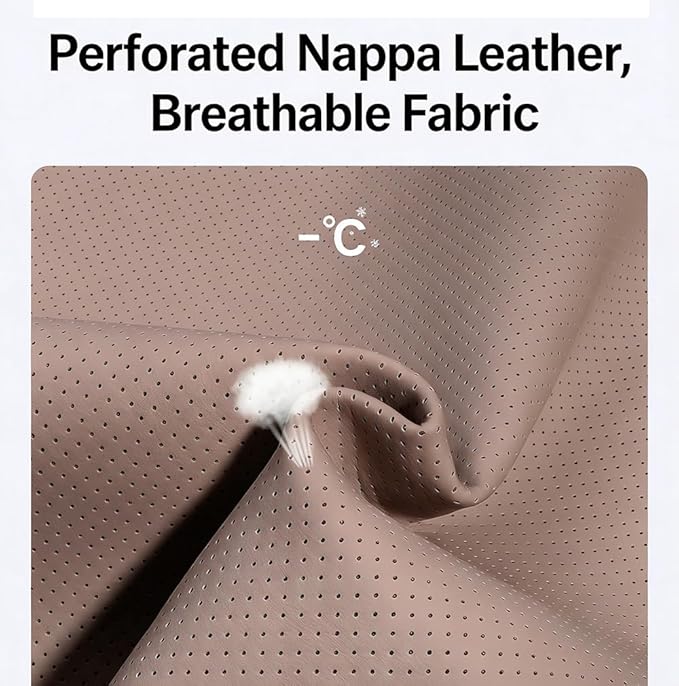 Car Neck Pillow & Lumbar Support for Lexus RZ 550e F Sport 2026+ Ergonomic Breathable Mesh Auto Seat Back Cushion Headrest,Brown-Lumbar Support