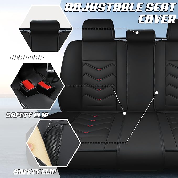 Car Seat Covers Fit for Infiniti g37 2000-2026, Stylish Sport Seat Covers, Waterproof Wear-Resistant Premium Nappa Leather Car Seat Cover.(Full Set/Black)