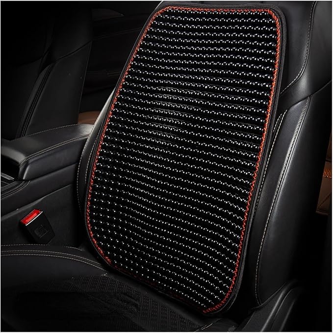 TOMSE Car Seat Chair Back Cushion for BMW X3 G01 2019 2020 2021 2022 2023 2024, Wooden Beads Ventilate Mesh Lumbar Brace Strong Durable Relieve Fatigue Summer Interior Accessories,C-Backrest