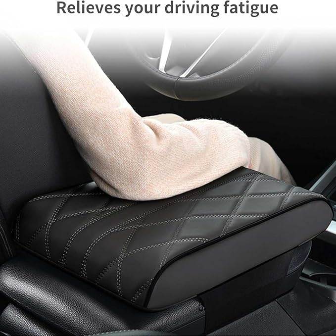 Car Armrest Cushion for Lincoln Nautilus 2018 2019 2020 2021 2022 2023 2024 2025, Car Center Console Cover Armrest Pad Soft Leather Car Interior Accessories,Beige