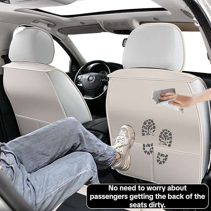 Gray Car Seat Covers for Ford Bronco Sport 2021-2025 Car Seat Cover, Waterproof PU Leather, 5 Piece Full Set, Easy to Clean and Install, Wear Resistance, Protect and Upgrade Seats