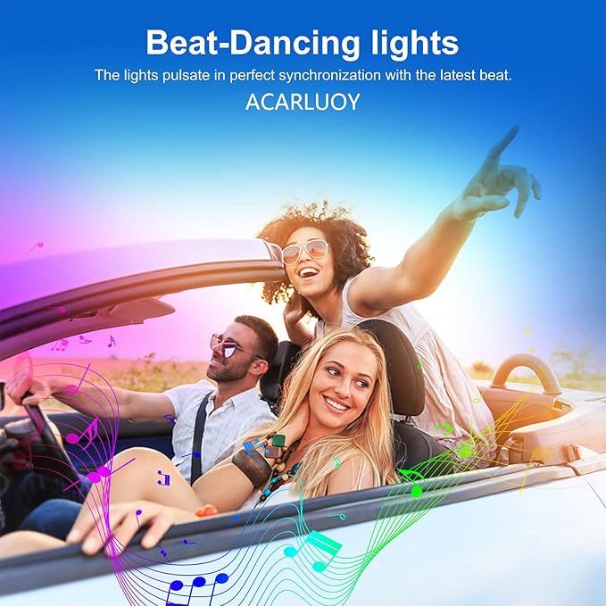 Acrylic Interior Car LED Strip Light WithWireless APP, for Toyota Camry XV70 2018, 2019, 2020, 2021, 2022, 2023, 2024 RGB 6 in 1 Wth 256 LEDsFiber Optic Ambient Lighting Kits
