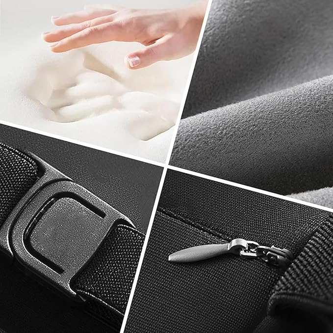Car Headrest & Lumbar Support Cushion for Kia Sportage NQ5 2023, Ergonomic Memory Foam Seat Headrest Neck Rest Cushion Travel Kit Removable for Neck Back Pain Relief,Brown
