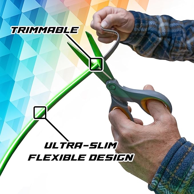 XKmax RGB Fiber Optic LED Interior Ambient Light Kit for Car & Truck | Color Chasing | App-Controlled (2pc 43" Strips)