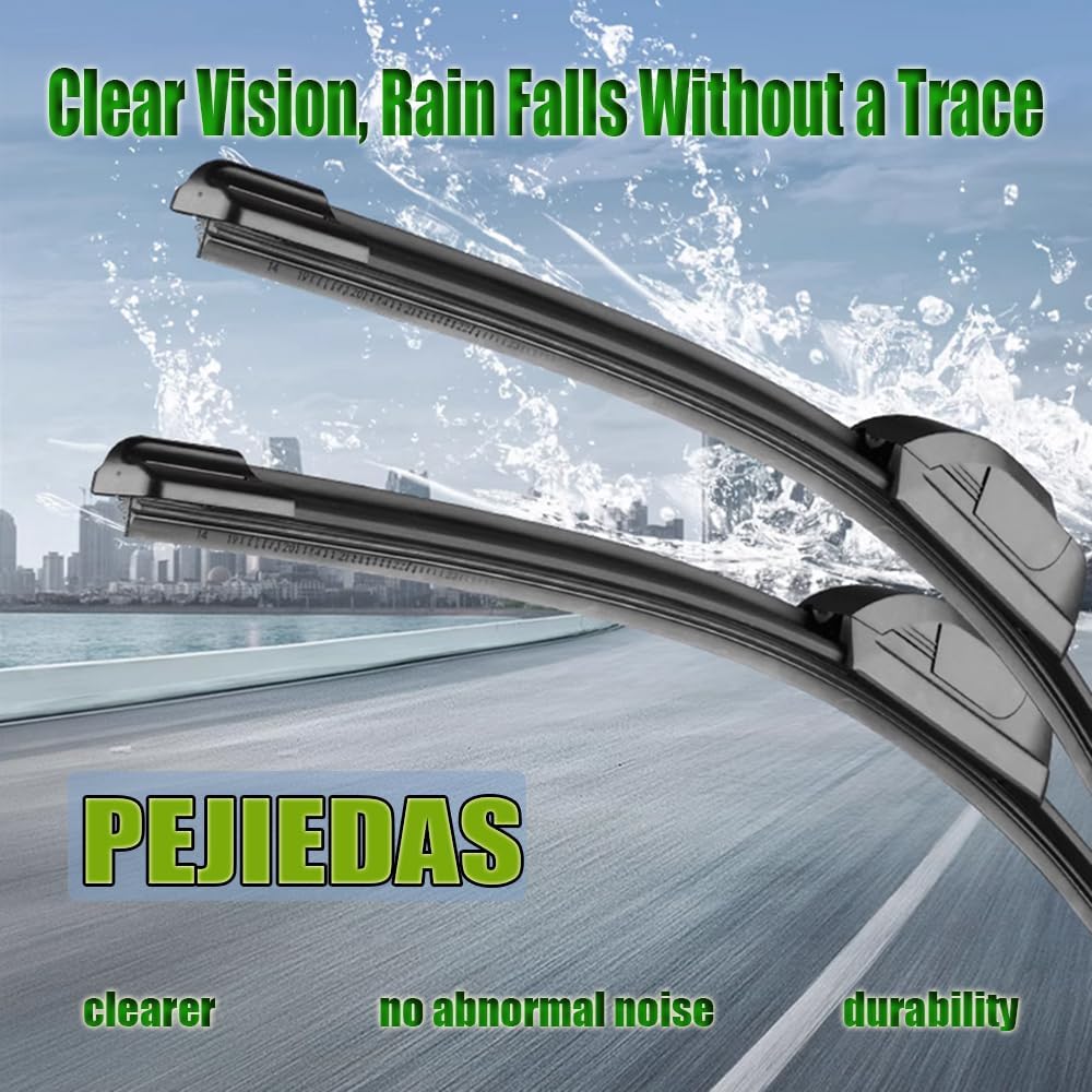 OEM Quality Front Wiper Blades, Replacement for 2018-2021 Toyota Camry,2008-2019 Toyota Highlander,2007-2014 Ford Edge, OE Original Style (26 Inch + 20 Inch Front Wiper Blades)