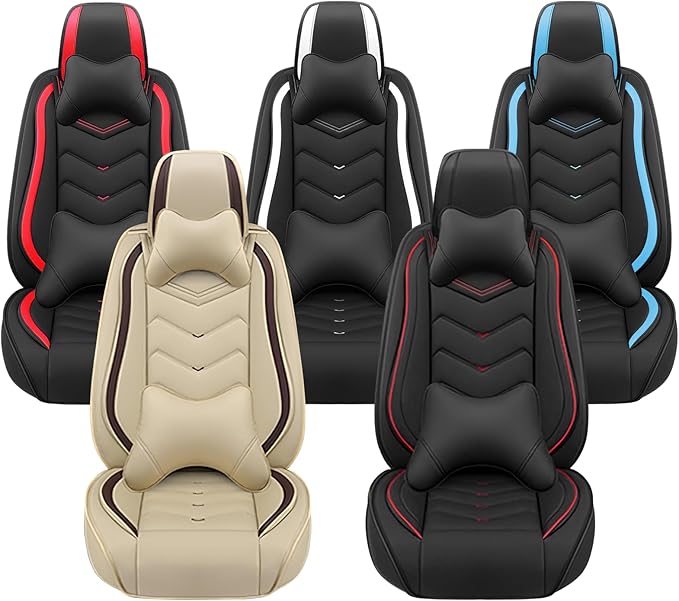 Car Seat Covers for Hyundai Sonata 2002-2026, Premium Nappa Leather Car Seat Cover, Stylish Sport Seat Covers， Automobile Seat Cover Sets.(Luxury 5 Seats/Beige)
