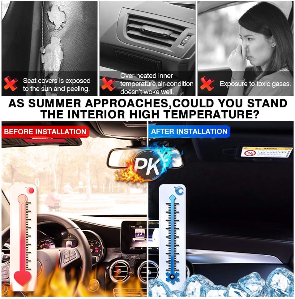 KUST Windshield Sun Shade for 2018-2023 2024 Nissan Kicks Accessories Sunshade Window Sun Visor Protector Foldable Blocks UV Rays Keep Your Car Cooler