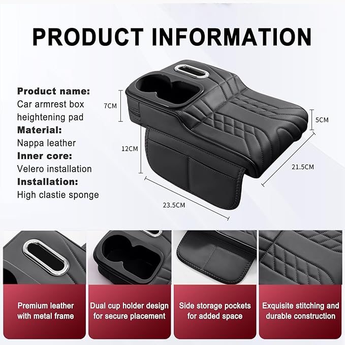 Car Armrest Cover for Tesla Model X 2015–2020 2021 2022 2023 2024 2025 2026, Center Console Cover Mat Armrest Seat Box Cover Cushion Console Pad Interior Accessories,D