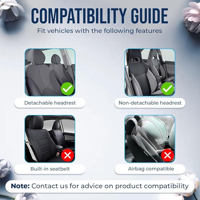 GENANY Highland Cow Car Seat Covers Set of 2, Breathable Front Seat Covers for Truck Sedan SUV, Farmhouse Car Accessories, Cow Gift for Women Men