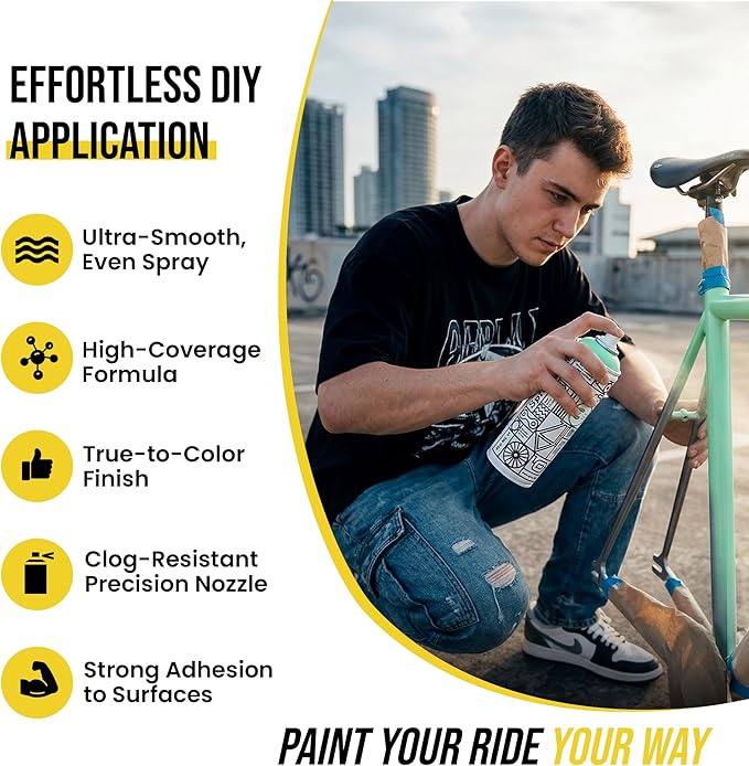 Spray.Bike Spray Paint | Designed Mainly for Bicycles | Multi-Use Acrylic Spray Paint for Metal, Plastic | High Coverage Bike Paint, 400ml, Mirage