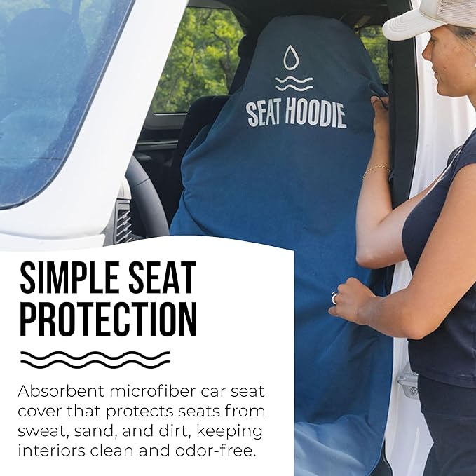 Car Seat Towel | Premium Microfiber Towel Seat Covers for Cars | Universal Fit & Machine Washable | Portable Car Seat Towel Cover After Gym, Yoga, Beach Blue