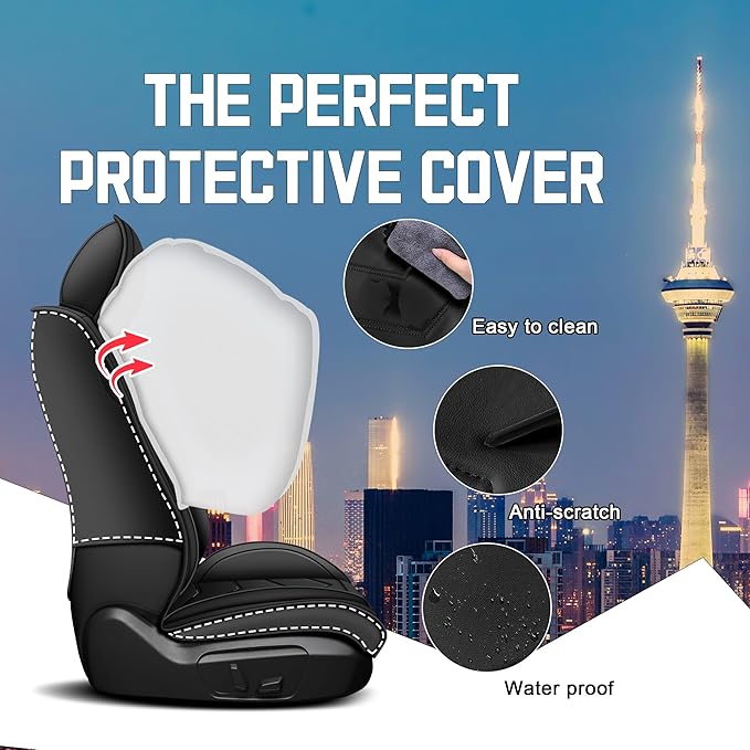 CTDS Car Seat Covers for Honda Accord 2000-2026, Stylish Sport Seat Cover, Premium Nappa Leather Car Seat Cover. Automobile Seat Covers Sets.(Luxury 2 Seats/Pure Black)