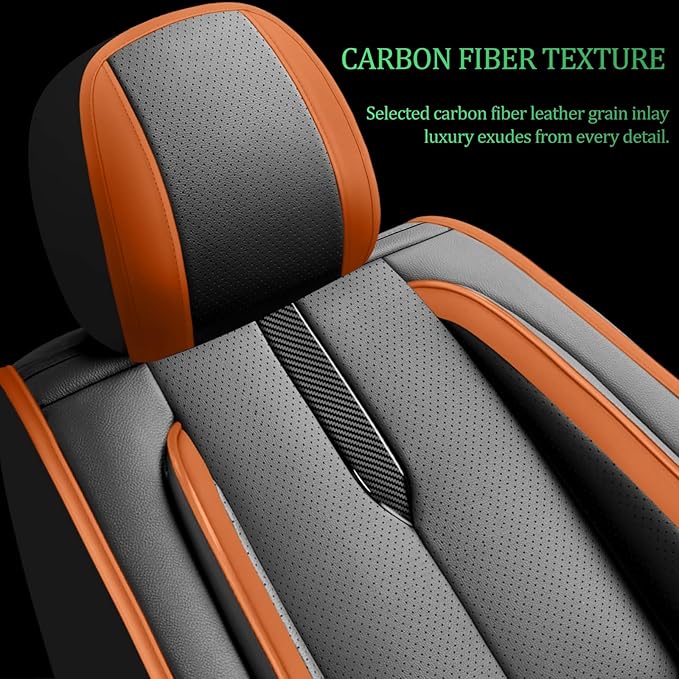 Fit Yaris Car Seat Covers for Toyota Yaris 2008-2018 2019 2020-Upgraded Premium Waterproof & Breathable Leather,Airbag Compatible,All-Weather Seat Cushion Protector,Full Set,Black-Brown