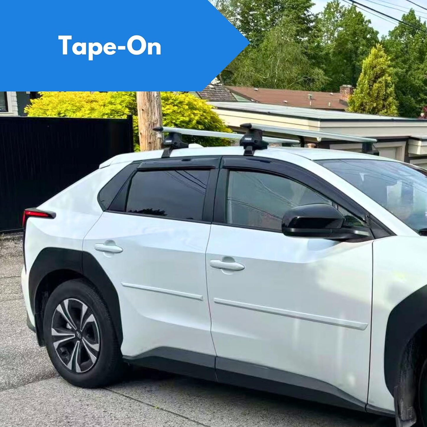 KPY Window Visor Compatible with Chevrolet Chevy Trailblazer 2002-2009 & Trailblazer SS 2006-2009, 4PC Rain Guard Side Window Vent Deflectors Tape-On Style, 2002 2003 2004 2005 2006 2007 2008 2009