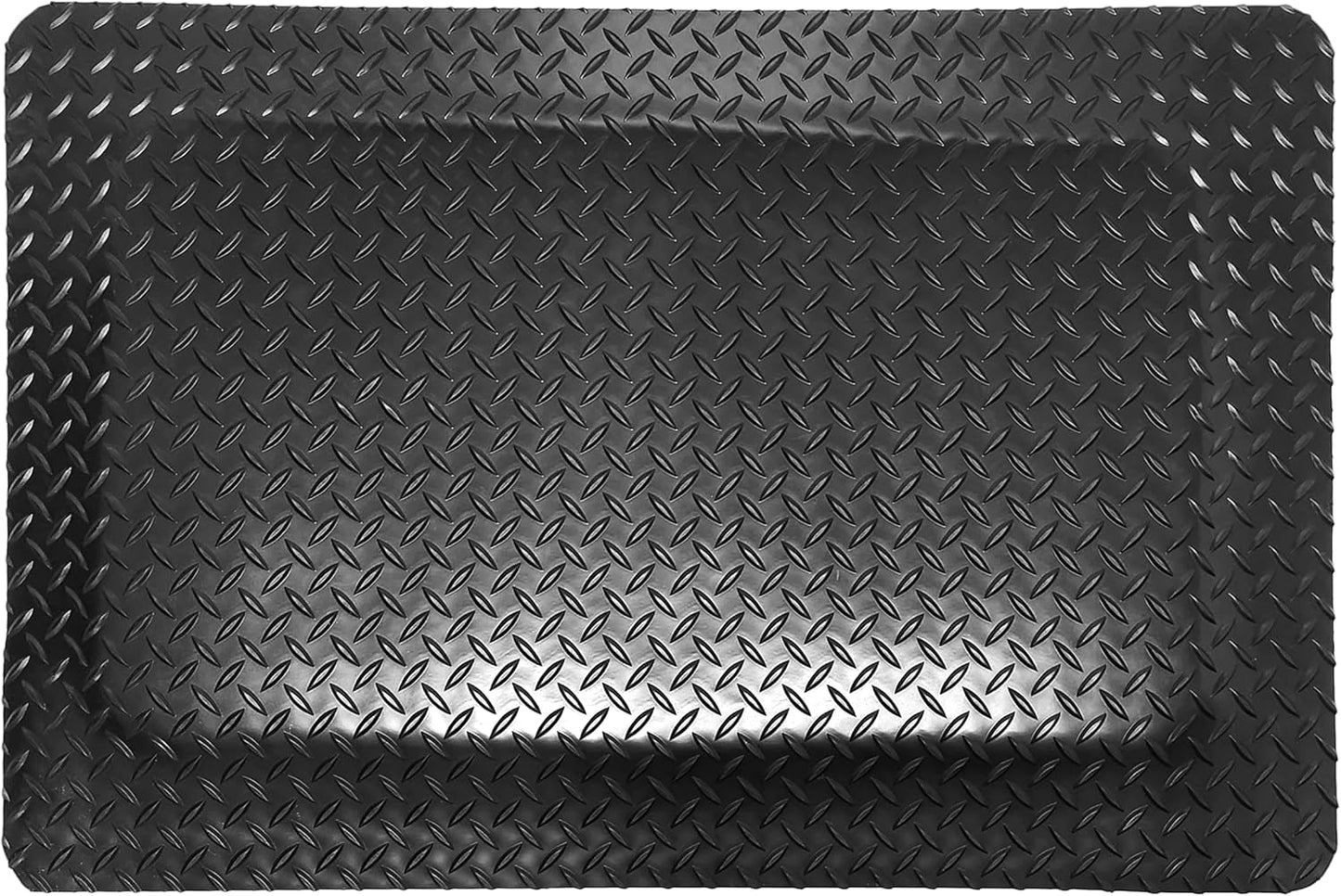 Rhino Mats, American Classic Diamond Anti-Fatigue Mats, Industrial Ergonomic Comfort Standing Mat for Work, Home, Garage, Office, Kitchen or Anywhere (Black 9/16" Thick, 2 FT. x 25 FT.)