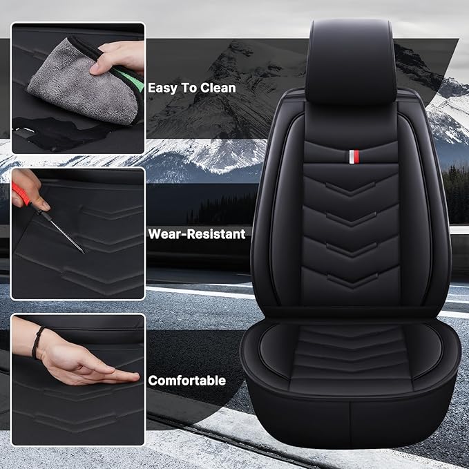 Car Seat Cover 7 Seats for Hyundai Palisade 2020-2025, Durable Wear Resistant Waterproof Seat Covers,Breathable No Odor Premium Leather Vehicle Seat Covers.(Standard,Black)