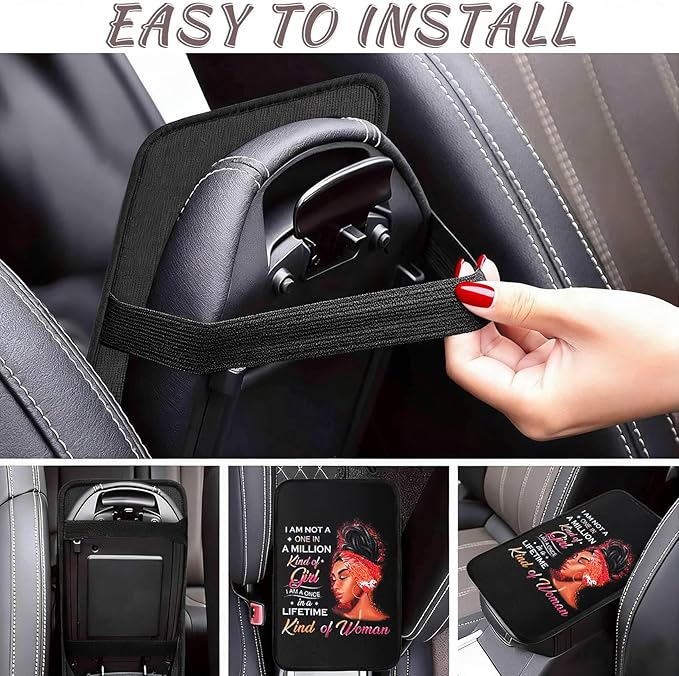 Wolf Vehicle Center Console Armrest Cover Pad,Wolf Car Accessories Soft Middle Console Cushion Pad,Auto Arm Rest Mat Decor Wolfs Gifts for Women Men Dad for Most Vehicle SUV Truck