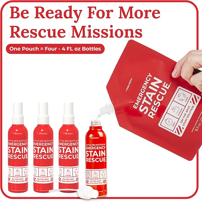 Emergency Stain Rescue Stain Remover Spray - Carpet Cleaner Spray - Wine & Coffee Stain Removal - 16 Fl Oz (Pack of 1)