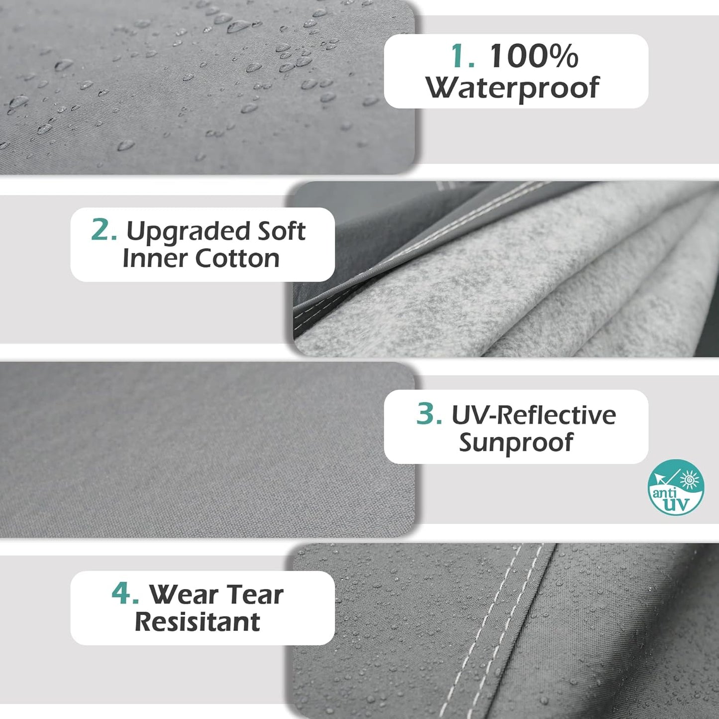 16 Layers Large SUV Car Cover Waterproof All Weather Heavy Duty, Universal Fit Cadillac Escalade ESV, Chevrolet Chevy Suburban, Ford Expedition Max, GMC Suburban, Lincoln Navigator LWB etc.