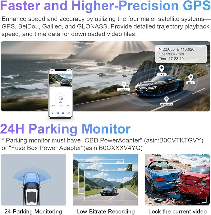 mangoal STARVIS 2 Front 4K HDR Dash Cam IMX678, Custom Fit for Mazda CX-50 2023 2024(Model A), 5GHz WiFi, GPS, 64GB Card