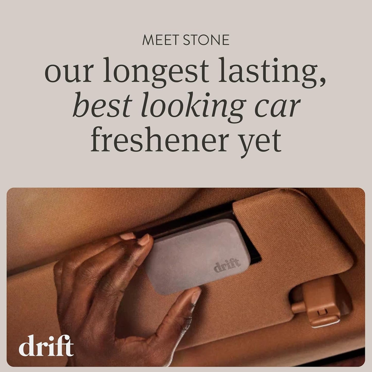 Drift Car Air Freshener - Stone Air Freshener - Car Odor Eliminator - Teak Scent Refill - Pack of 3 - NO CLIP INCLUDED