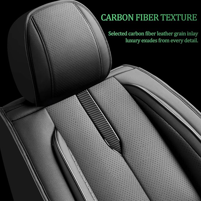Fit Passport Car Seat Covers for Honda Passport 2019-2025 2026 -Upgraded Premium Waterproof & Breathable Leather, Airbag Compatible, All-Weather Seat Cushion Protector,2 Front/Black