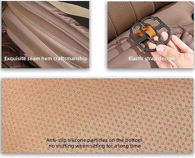 Car Seat Cushion for Porsche Macan 2015-2025-pr, Breathable Non-Slip Driver Seat Pad Ergonomic Memory Foam for Long Driving Car Office,A/2Pcs-White