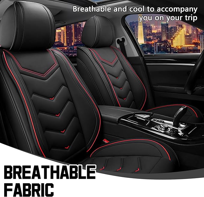 CTDS Car Seat Covers for Mazda CX-5 CX-3 CX-7 CX-9 CX-50 CX-30 CX-70 CX-90 2007-2026, Stylish Sport Seat Cover, Premium Nappa Leather Car Seat Cover.(Standard 2 Seats/Black)
