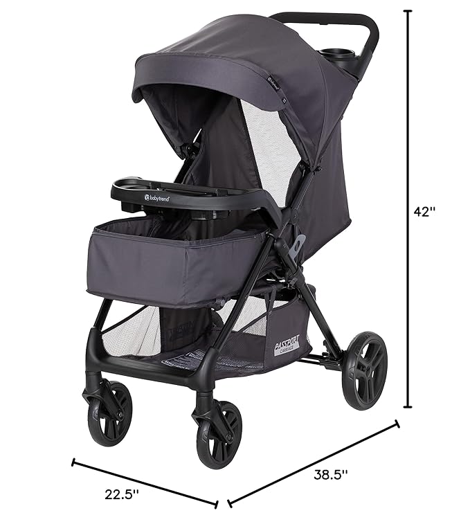 Baby Trend Passport® Carriage Stroller Travel System with EZ-Lift™ Infant Car Seat, Dash Black