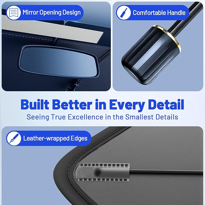 Car Windshield Sun Shade for Toyota Corolla 2020-2026 –[Reflective Coated Fabric] Sunshade Umbrella for Front Window, Car Shades Sun Visor Keep Car Cool and Protects Interior, 1:1 Exact Fit