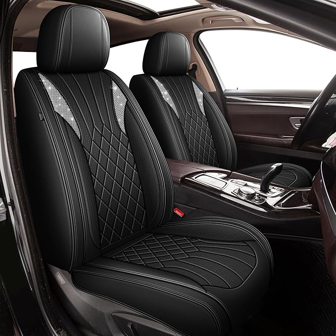Bling Car Seat Covers Fit for Toyota Highlander 2007-2025 2026: Waterproof Faux Leather Driver Seat Cover,Shining Diamond Automotive Seat Cushion All Seasons Seat Protector(5 Seats,Black)