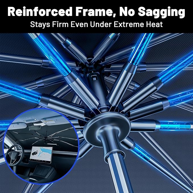 Car Windshield Sun Shade for Hyundai Tucson 2022-2026 –[Reflective Coated Fabric] Sunshade Umbrella for Front Window, Car Shades Sun Visor Keep Car Cool and Protects Interior, 1:1 Exact Fit