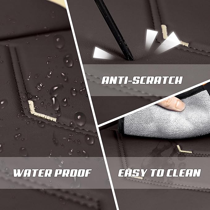 Car Seat Covers Fit for Infiniti g37 2000-2026, Stylish Sport Seat Covers, Waterproof Wear-Resistant Premium Nappa Leather Car Seat Cover.(2 Pcs Front/Coffee Color)