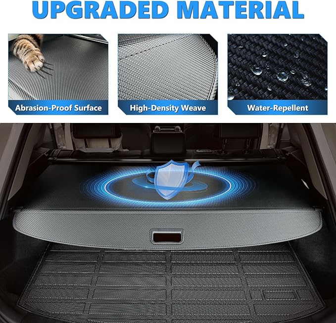 MIALUTY® Cargo Cover for 2015-2020 Hyundai Tucson Retractable Trunk Cover Tucson Accessories Anti-Peeping Anti-Theft Privacy Screen,Trunk Luggage Shield Shade Carbon Fiber Texture