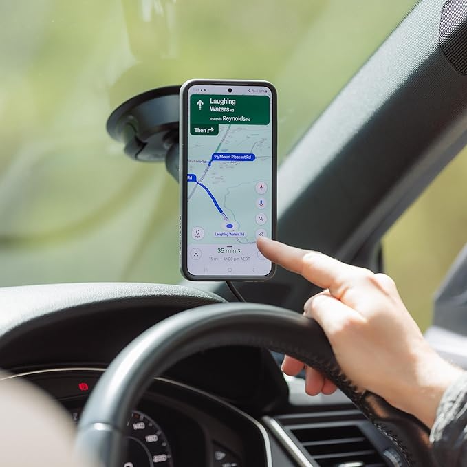 Quad Lock Heavy Duty Suction Car Phone Mount with MAG Phone Case and MAG Wireless Charging Head for iPhone 13