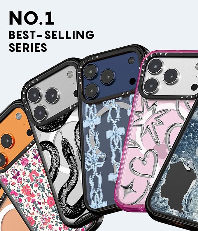 CASETiFY Impact iPhone 17 Pro Case [Slim/Compatible with Magsafe / 8.2 ft. 4X Military Grade Drop Protection] - Jaguar - Clear Black