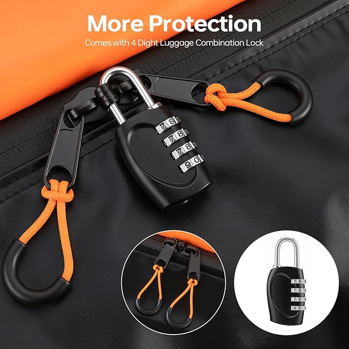 Car Rooftop Cargo Carrier Bag, 21 Cubic Feet Waterproof Heavy Duty Roof Bag with 8 Reinforced Straps & Combination Lock, Soft Shell PVC Car Top Luggage Carrier for SUV Truck RV, Travel Camping Storage