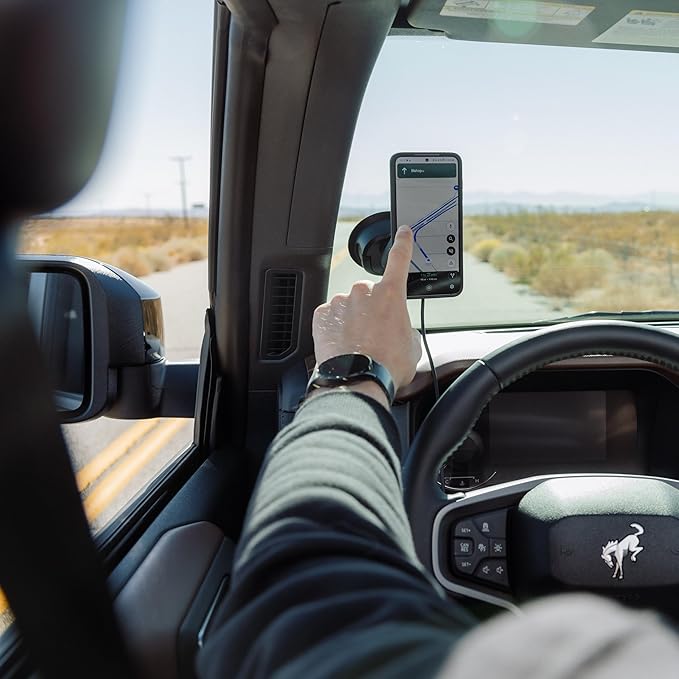Quad Lock Heavy Duty Suction Car Phone Mount with MAG Phone Case and MAG Wireless Charging Head for iPhone 17 Pro Max