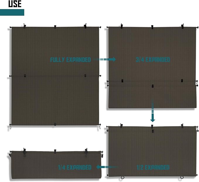 Bynbbur 7'W x 8.5'H Outdoor Patio Shades Foldable Roller Blinds, 220 GSM Sun Shade Roll Up Porch Screens Exterior Shade Cloth for Deck Pergola Backyard, Brown