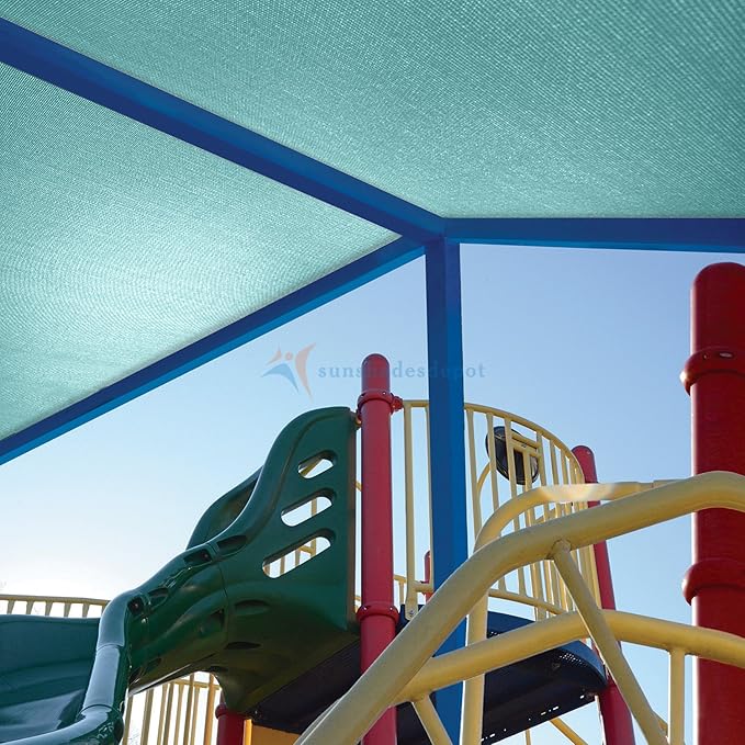 TANG Sun Shade Fabric Roll 8'x92' Shade Cloth for Garden Turquoise Green HDPE Mesh Shading Pergola Cover Replacement Canopy, 95% Blockage Sunshades for Outdoor Patio Backyard Plant