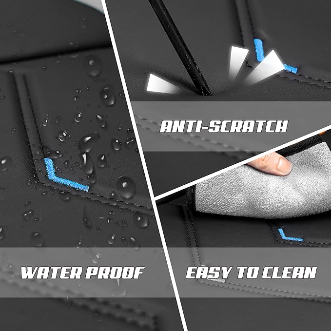 Car Seat Covers Fit for Infiniti g37 2000-2026, Stylish Sport Seat Covers, Waterproof Wear-Resistant Premium Nappa Leather Car Seat Cover.(Full Set/Black Blue)