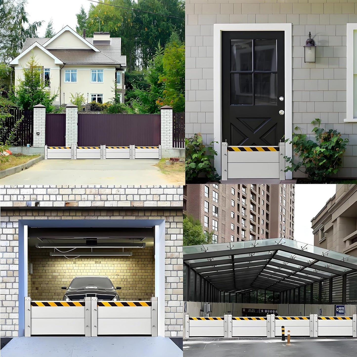 Flood Barriers for Home Exterior - Aluminum Alloy Outdoor Easy Flood Barrier Garage Doors Water Barriers for Flooding,H23.6 Inch/L16FT
