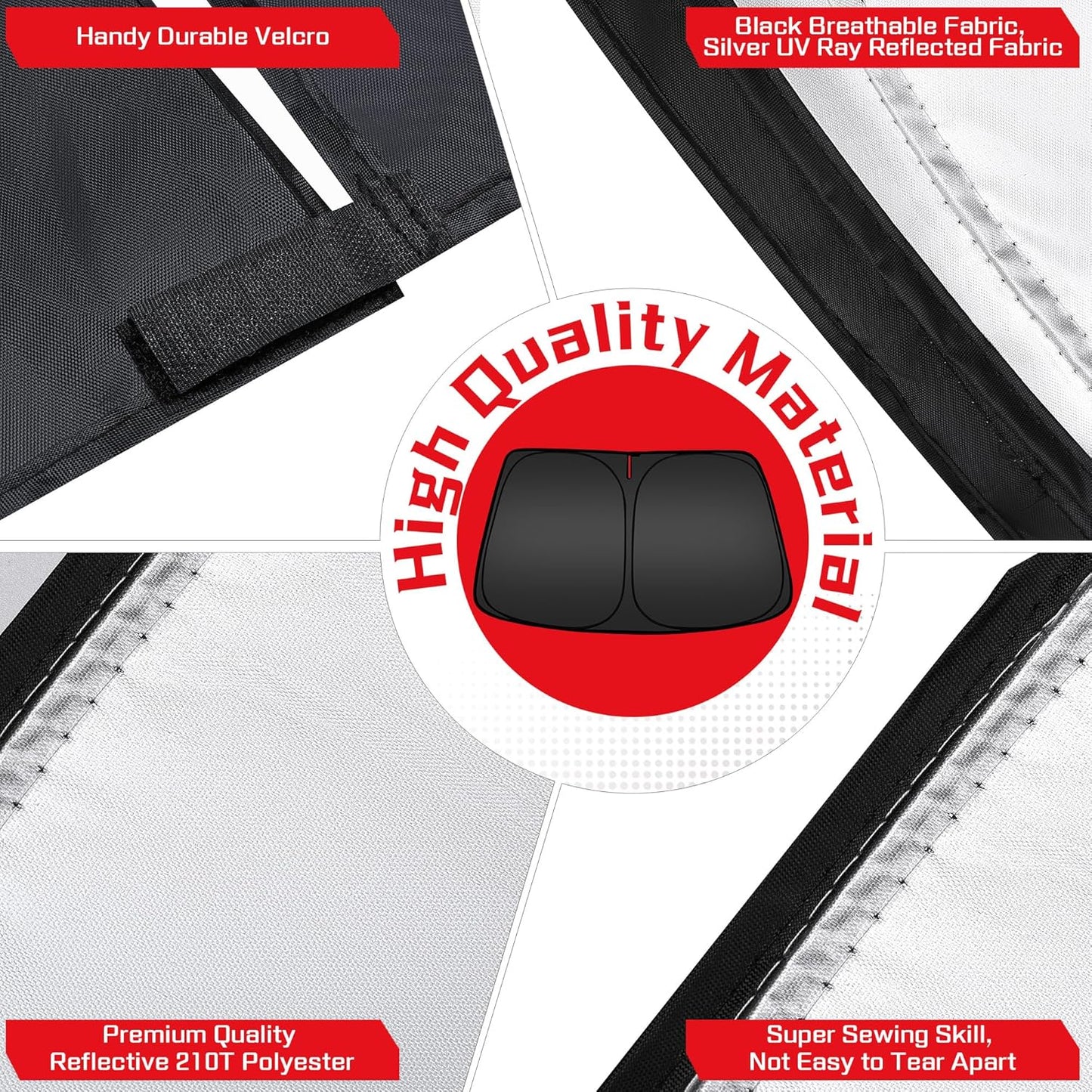 ARISMOTOR Windshield Sun Shade for Ni-ssan Leaf 2018-2025, Custom Fit Foldable Front Window Sunshade Sun Visor Protector, Block UV Rays Keep Your Car Cooler
