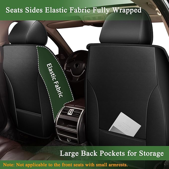 Bling Diamond Embroidered Seat Covers for Honda CR-V CRV 2018-2025 2026, Full Set 5 Seats, Sparkle Rhinestone Breathable Perforated Faux Leather Car Seat Covers for Women (Black)